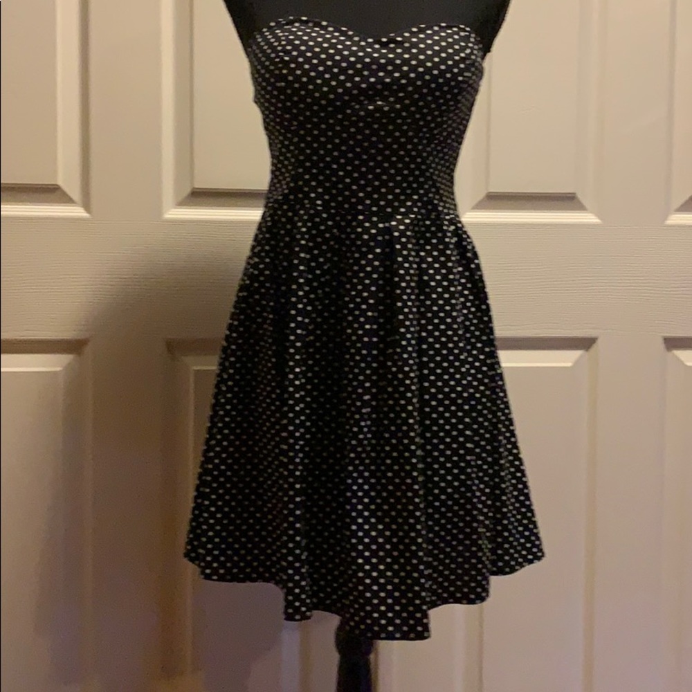 Rue 21 Strapless Polka A Dot Print Dress  (Medium)